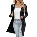 CARDYDONY Women's Long Color Block Cardigan Sweater