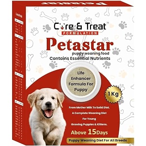 care amp treat puppy weaning food 300 gm  dog food puppy weaning diet for all breeds improves immunity amp digestability for pups