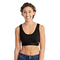 Care+Wear - Post Surgery Recovery Bra for Post Mastectomy (Black, Large) - Wearing After Mastectomy Surgery - Comfortable Post-Surgery Support - Breathable, Adjustable and Front Opening