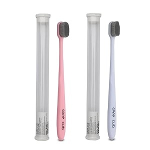 manual pink amp white flat head toothbrushes - bpa-free ultra soft micro nano bristles for gentle cleaning perfect for sensitive teeth oral care bliss youth amp adults pack of 2