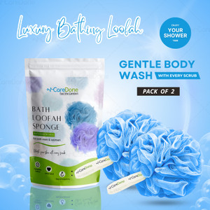 caredone loofah pack of 2 blue