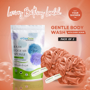 caredone loofah pack of 2 orange