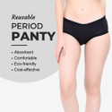 CareDone Women Periods Black Panty