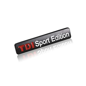 careflection 3d tdi sport edition matte black badge emblem sticker decal for all car bike suv mobile laptop 82 x 17 cm