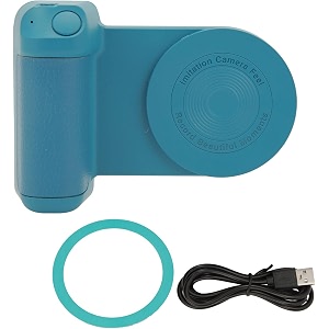 careflection magnetic camera handle with bluetooth bracket and wireless shutter - smart phone handle for vlog photo and video shooting blue