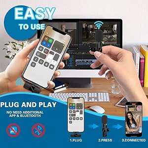z6 digital mini portable wireless microphone recording clip mic with receiver for all android type c smart phone ios iphone mobile phonestablets pc for vloggingyoutube online classzoom call