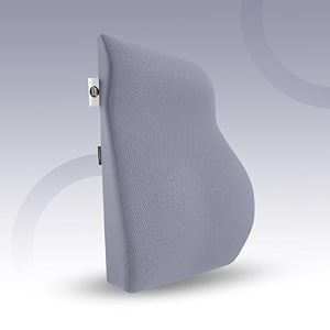 carefoam orthopedic memory foam lumbar support back cushion for office chair lower back support pillow for pain relief posture correction work from home adjustable strap breathable cover