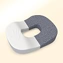 CareFoam Memory Foam Donut Pillow for Tailbone Pain-Coccyx Seat Cushion for Chair-Hemorrhoid &amp; Piles Pillow | Orthopedic Coccyx Ring Pillow | 18 x 14 x 3 Inch | Premium Black Washable Outer Cover