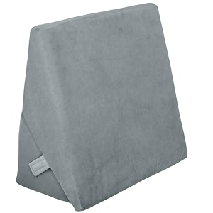 carefoam wedge pillow for back support adjustable memory foam bed wedge pillow for sleeping acid reflux gerd snoring pregnancy post-surgical recovery  velvet grey  22x22x12 inch