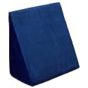 CareFoam Memory Foam Wedge Pillow for Bed | 2 Years Warranty | Orthopedic Bed Wedge Cushion for Back Support, Acid Reflux, GERD, Snoring &amp; Leg Elevation|18 x 18 x 10 Inch|Blue Velvet