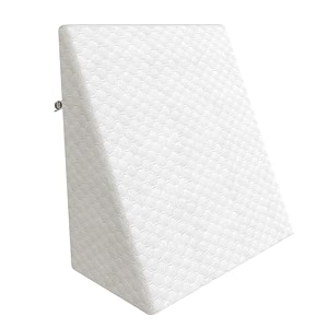 carefoam orthopedic wedge pillow for sleeping reading amp acid reflux relief  premium memory foam bed cushion  ideal for back support leg elevation  20 x 20 x 7 inch  premium white