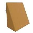 CareFoam Orthopedic Wedge Pillow for Sleeping, Reading &amp; Acid Reflux Relief | Premium Memory Foam Bed Cushion | Ideal for Back Support, Leg Elevation | 20 x 20 x 7 Inch | TAN Velvet