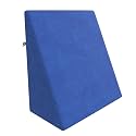 CareFoam Orthopedic Wedge Pillow for Sleeping, Reading & Acid Reflux Relief | Premium Memory Foam Bed Cushion | Ideal for Back Support, Leg Elevation | 20 x 20 x 7 Inch | Blue Velvet