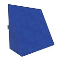 CareFoam Orthopedic Wedge Pillow for Sleeping, Reading &amp; Acid Reflux Relief | Premium Memory Foam Bed Cushion | Ideal for Back Support, Leg Elevation | 18 x 18 x 10 Inch | Blue Velvet