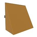 CareFoam Orthopedic Wedge Pillow for Sleeping, Reading &amp; Acid Reflux Relief | Premium Memory Foam Bed Cushion | Ideal for Back Support, Leg Elevation | 18 x 18 x 10 Inch | TAN Velvet