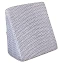 CareFoam Orthopedic Wedge Pillow for Sleeping, Reading &amp; Acid Reflux Relief | Premium Memory Foam Bed Cushion | Ideal for Back Support, Leg Elevation | 18 x 18 x 10 Inch | Grey Jacquard