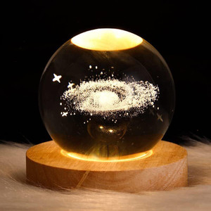 carempire 3d crystal ball night light ball projection lamp planet model table lamp
