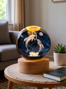 carempire 3d inner carved lighting crystal ball decorative crystal ball with led base table lamp