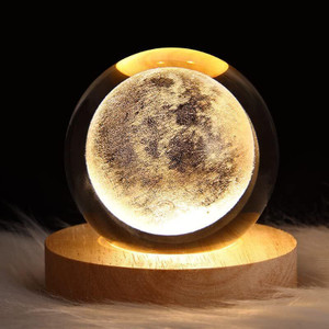 carempire 3d night light - modern ball lamp  3d inner carved lighting crystal ball table lamp