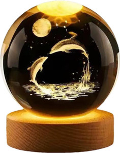 carempire 3d night light - modern ball lamp  3d inner carved lighting crystal ball table lamp