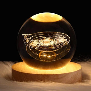 carempire 3d solar system crystal ball night light ball projection lamp planet model table lamp
