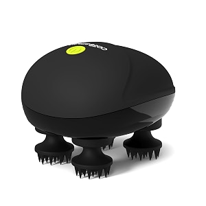 caresmith revive scalp massager  96 silicon kneading points with detachable heads  scalp body amp head massager for hair growth black
