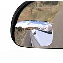 CarFrill Blind Spot Mirror, Hd Glass Convex Lens Frameless Adjustable Blind Spot Mirror For All Universal Vehicles Car Stick-On Design (2 Pcs) (Rectangle), rear