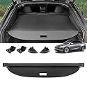 Cargo Cover for Tesla Model Y Juniper 2025 2026 (Fit 5-Seaters) Accessories Retractable Trunk Cover Security Shielding Shade Cargo Luggage Cover Trunk Privacy Protection (Carbon Fiber Texture)