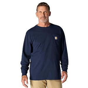 Carhartt Mens Workwear Midweight Jersey Pocket Long-Sleeve