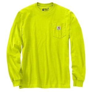 Carhartt Mens Workwear Midweight Jersey Pocket Long-Sleeve