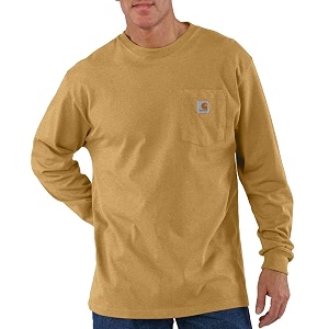 Carhartt Mens Workwear Midweight Jersey Pocket Long-Sleeve
