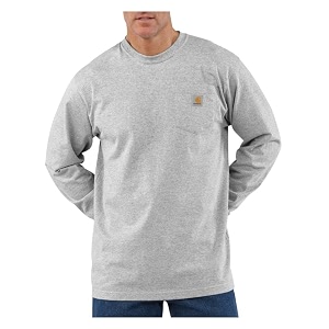 Carhartt Mens Workwear Midweight Jersey Pocket Long-Sleeve