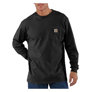 Carhartt Mens Workwear Midweight Jersey Pocket Long-Sleeve