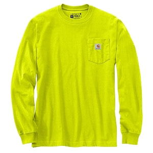 Carhartt Mens Workwear Midweight Jersey Pocket Long-Sleeve
