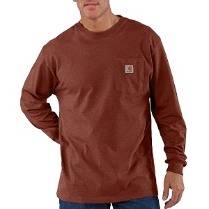 Carhartt Mens Workwear Midweight Jersey Pocket Long-Sleeve