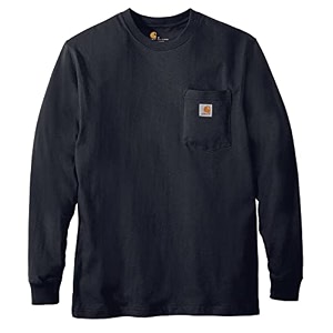 Carhartt Mens Workwear Midweight Jersey Pocket Long-Sleeve