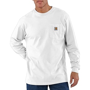 Carhartt Mens Workwear Midweight Jersey Pocket Long-Sleeve