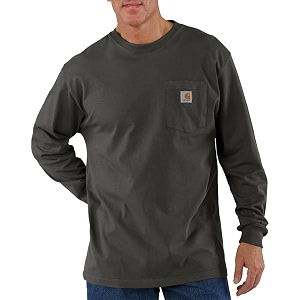 Carhartt Mens Workwear Midweight Jersey Pocket Long-Sleeve