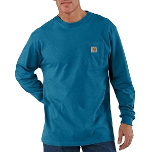 Carhartt Mens Workwear Midweight Jersey Pocket Long-Sleeve