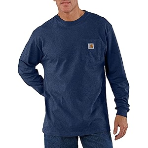 Carhartt Mens Workwear Midweight Jersey Pocket Long-Sleeve