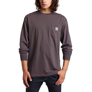 Carhartt Mens Workwear Midweight Jersey Pocket Long-Sleeve