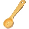 Carlisle FoodService Products 492304 Perforated Short Handle Portion Control Spoon, 1 oz, Yellow (Pack of 12)