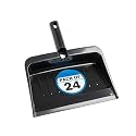 Carlisle FoodService Products Heavy Duty Dust Pan with Handle – Durable Plastic, 8 Inch Dust Pan for Home, Kitchen, and Commercial Use, 24 Pack, Black