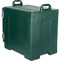 Carlisle FoodService Products Cateraide Insulated Front Loading Food Pan Carrier with Handles for Catering, Events, and Restaurants, Plastic, 5 Pans, Forest Green