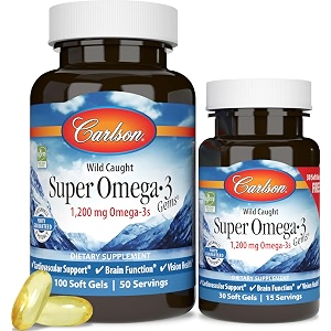 Carlson Super Omega-3 Gems 1200 mg Omega-3s