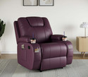 CARLTON LONDON Dream Leatherette Manual Recliner Finish