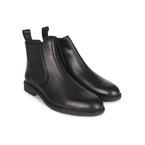 Carlton London Mens Premium Leather Slip-On Solid