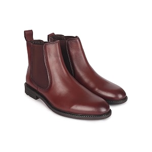 Carlton London Mens Premium Leather Slip-On Solid