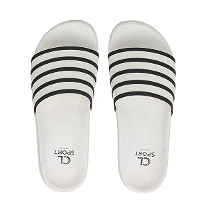 Womens Cl-f-w-02 White-Black Slipper
