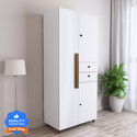 CARLTON LONDON Willy Engineered Wood 3 Door Wardrobe